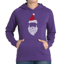 Purple XXXL Santa Claus - Women's Word Art Hooded Sweatshirt