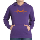 Purple Small San Francisco Bridge - Women's Word Art Hooded Sweatshirt