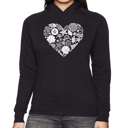 Black XXXL Sea Shells - Women's Word Art Hooded Sweatshirt