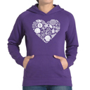 Purple XXL Sea Shells - Women's Word Art Hooded Sweatshirt