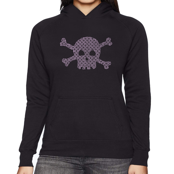 XOXO Skull - Women's Word Art Hooded Sweatshirt
