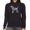  Dog Paw Prints - Women's Word Art Hooded Sweatshirt