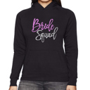 Black XXL Bride Squad - Women's Word Art Hooded Sweatshirt