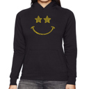  Rockstar Smiley - Women's Word Art Hooded Sweatshirt