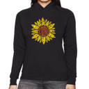 Black XXL Sunflower - Women's Word Art Hooded Sweatshirt