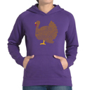 Purple Medium Thanksgiving - Women's Word Art Hooded Sweatshirt