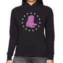  Cowgirl Boots - Women's Word Art Hooded Sweatshirt