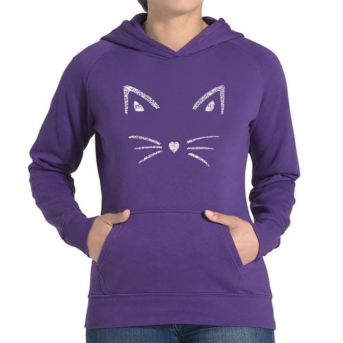 Whiskers - Women's Word Art Hooded Sweatshirt