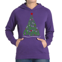 Purple Small We Wish You A Merry Christmas - Women's Word Art Hooded Sweatshirt
