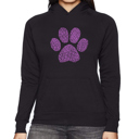  XOXO Dog Paw - Women's Word Art Hooded Sweatshirt