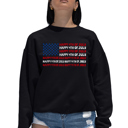  Happy 4th of July - Women's Word Art Crewneck Sweatshirt