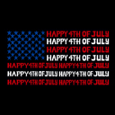  Happy 4th of July - Women's Word Art Crewneck Sweatshirt