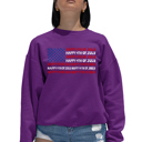 Pink XXXL Happy 4th of July - Women's Word Art Crewneck Sweatshirt