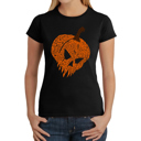 Black XXL Evil Pumpkin - Women's Word Art T-Shirt