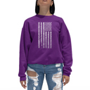 Pink XXXL National Anthem Flag - Women's Word Art Crewneck Sweatshirt