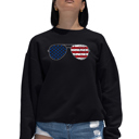 Black XXXL Americana Sunglasses - Women's Word Art Crewneck Sweatshirt