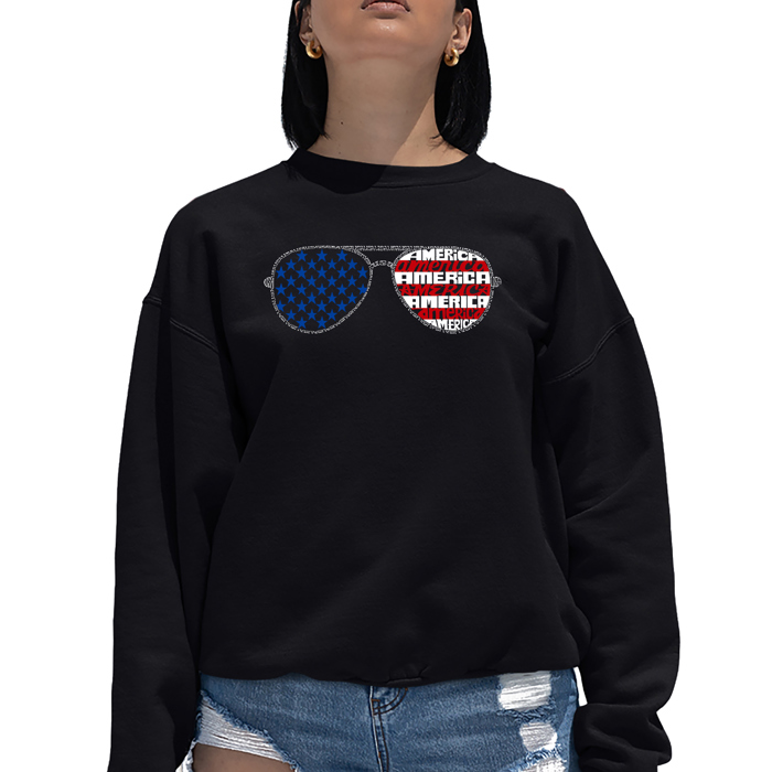 Americana Sunglasses - Women's Word Art Crewneck Sweatshirt