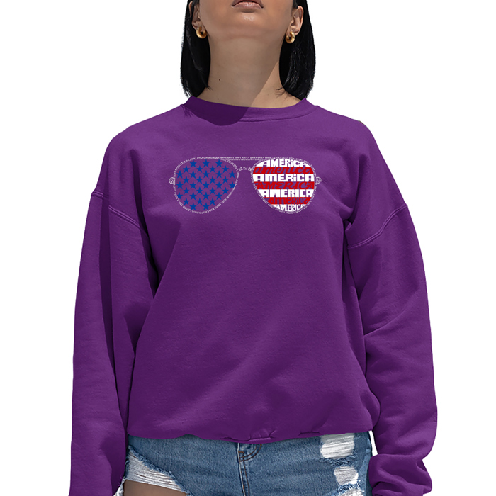 Americana Sunglasses - Women's Word Art Crewneck Sweatshirt