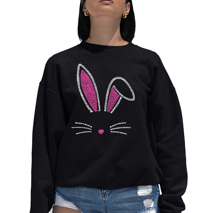 Bunny Ears - Women's Word Art Crewneck Sweatshirt