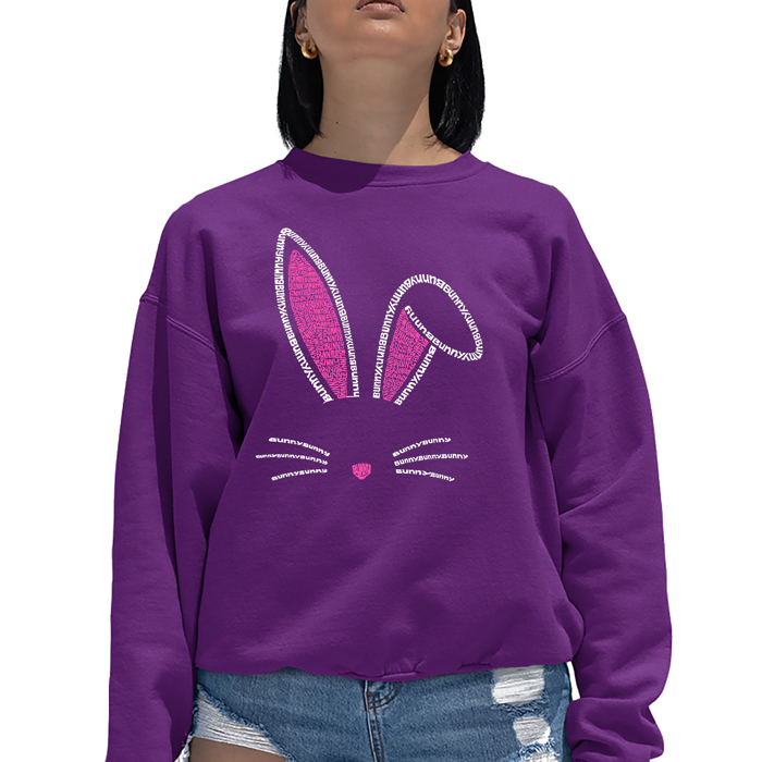 Bunny Ears - Women's Word Art Crewneck Sweatshirt