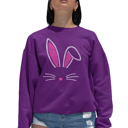 Pink Small Bunny Ears - Women's Word Art Crewneck Sweatshirt