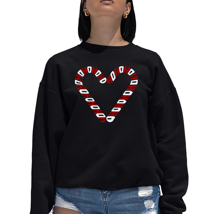Candy Canes - Women's Word Art Crewneck Sweatshirt