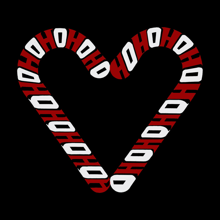 Candy Canes - Women's Word Art Crewneck Sweatshirt