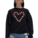 Black XXXL Candy Canes - Women's Word Art Crewneck Sweatshirt