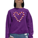 Pink XXL Candy Canes - Women's Word Art Crewneck Sweatshirt