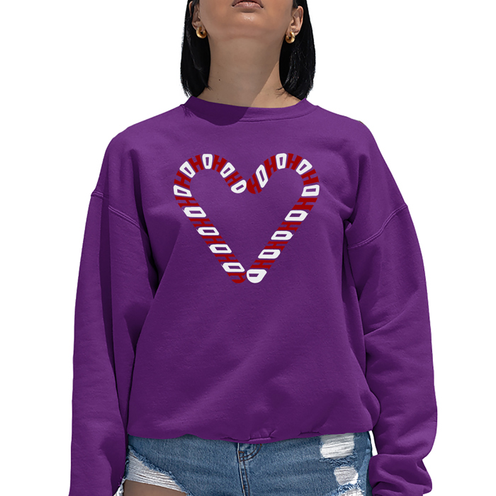 Candy Canes - Women's Word Art Crewneck Sweatshirt