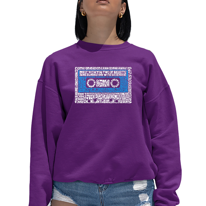 80S One Hit Wonders - Women's Word Art Crewneck Sweatshirt