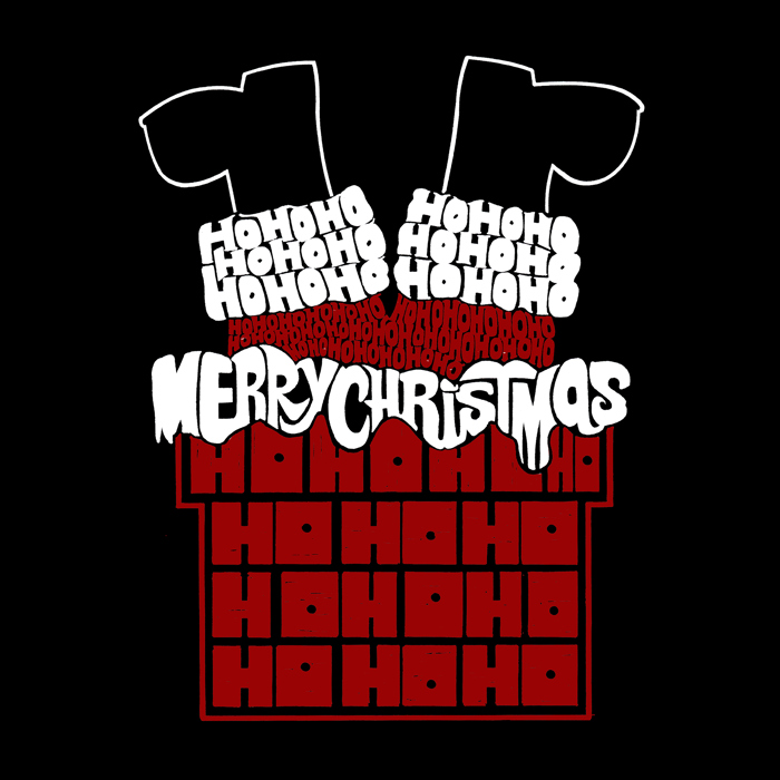 Chimney Santa - Women's Word Art Crewneck Sweatshirt