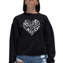 Black Medium Heart Notes - Women's Word Art Crewneck Sweatshirt