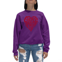 Pink Large Crazy Little Thing Called Love - Women's Word Art Crewneck Sweatshirt