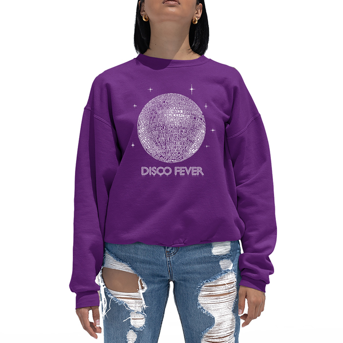 Disco Ball - Women's Word Art Crewneck Sweatshirt