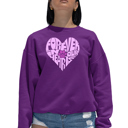 Pink XL Forever In Our Hearts - Women's Word Art Crewneck Sweatshirt