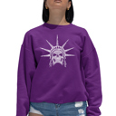  Freedom Skull - Women's Word Art Crewneck Sweatshirt