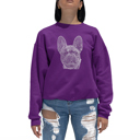 Pink XL French Bulldog - Women's Word Art Crewneck Sweatshirt