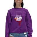 Pink XXXL Snowman Face - Women's Word Art Crewneck Sweatshirt
