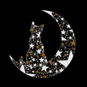  Cat Sitting On Moon - Women's Word Art Crewneck Sweatshirt