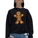 Black Large Gingerbread - Women's Word Art Crewneck Sweatshirt