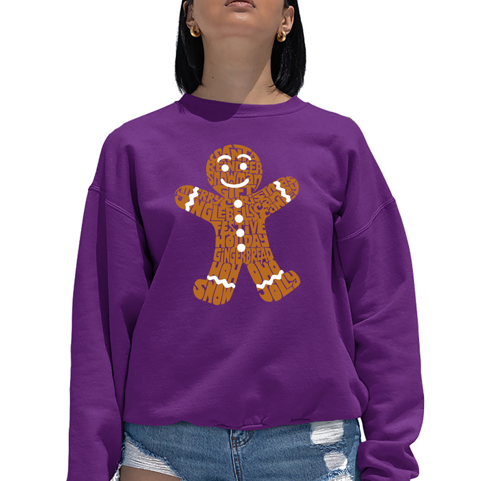 Gingerbread - Women's Word Art Crewneck Sweatshirt
