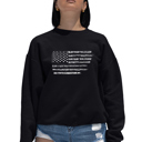 Black Medium Glory Hallelujah Flag - Women's Word Art Crewneck Sweatshirt