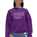 Pink Medium Glory Hallelujah Flag - Women's Word Art Crewneck Sweatshirt
