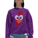Pink XL Turkey Face - Women's Word Art Crewneck Sweatshirt