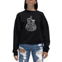 Black Medium Languages Guitar - Women's Word Art Crewneck Sweatshirt