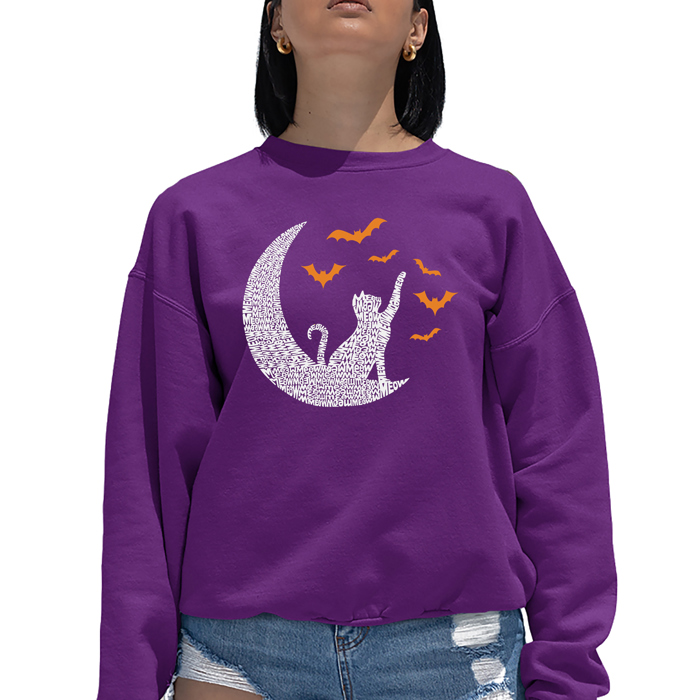 Lunar Bats - Women's Word Art Crewneck Sweatshirt