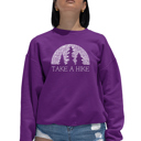 Pink Large Nature Lover - Women's Word Art Crewneck Sweatshirt