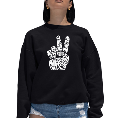 Peace Out - Women's Word Art Crewneck Sweatshirt
