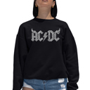 Black Small Acdc - Women's Word Art Crewneck Sweatshirt